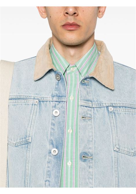 Giacca denim La Vest Jean Délavée in celeste Drole de monsieur - uomo DROLE DE MONSIEUR | PERMJT256CO123LBE